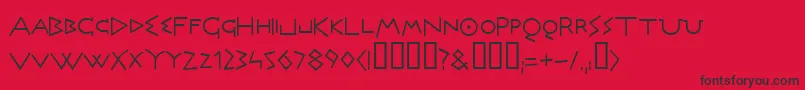 Olymrg Font – Black Fonts on Red Background