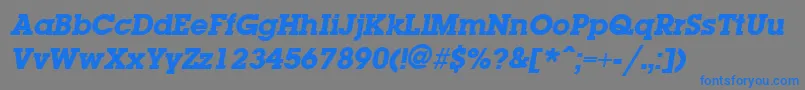 Laplandextrabold ffy Font – Blue Fonts on Gray Background