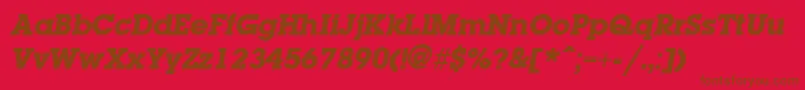 Laplandextrabold ffy Font – Brown Fonts on Red Background
