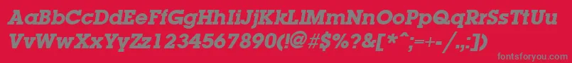 Laplandextrabold ffy Font – Gray Fonts on Red Background