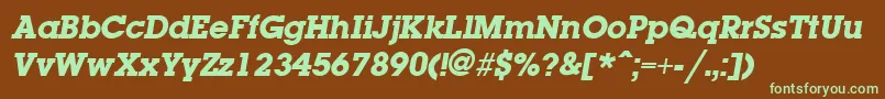 Laplandextrabold ffy Font – Green Fonts on Brown Background