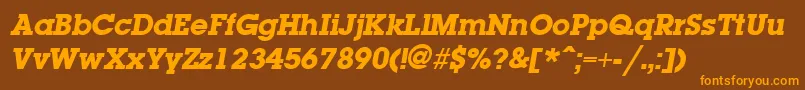 Laplandextrabold ffy Font – Orange Fonts on Brown Background