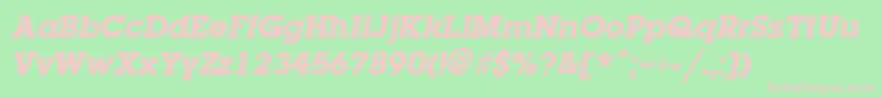 Laplandextrabold ffy Font – Pink Fonts on Green Background