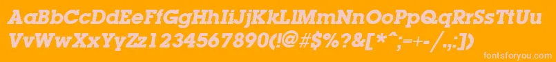 Laplandextrabold ffy Font – Pink Fonts on Orange Background