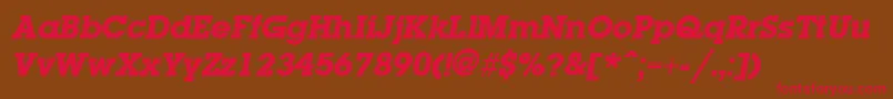 Laplandextrabold ffy Font – Red Fonts on Brown Background