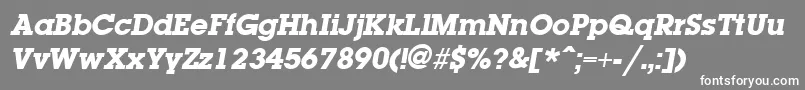 フォントLaplandextrabold ffy – 灰色の背景に白い文字