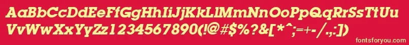 Laplandextrabold ffy Font – Yellow Fonts on Red Background