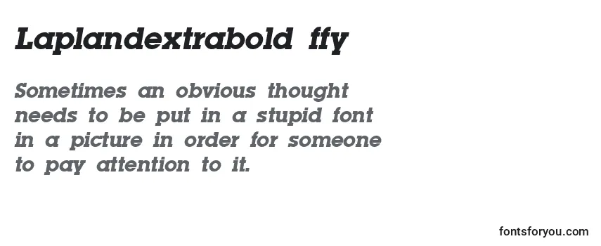 Review of the Laplandextrabold ffy Font