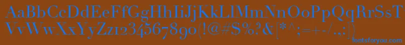 LinotypeDidotRomanOldstyleFigures Font – Blue Fonts on Brown Background