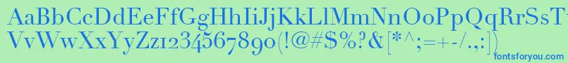 LinotypeDidotRomanOldstyleFigures Font – Blue Fonts on Green Background