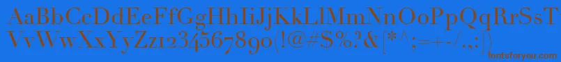 LinotypeDidotRomanOldstyleFigures Font – Brown Fonts on Blue Background