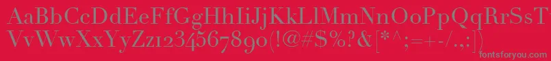 LinotypeDidotRomanOldstyleFigures Font – Gray Fonts on Red Background