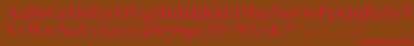 LinotypeDidotRomanOldstyleFigures Font – Red Fonts on Brown Background