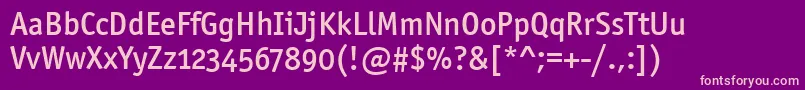 Officinasanmdositctt Font – Pink Fonts on Purple Background
