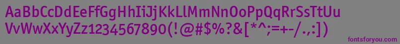 Officinasanmdositctt Font – Purple Fonts on Gray Background