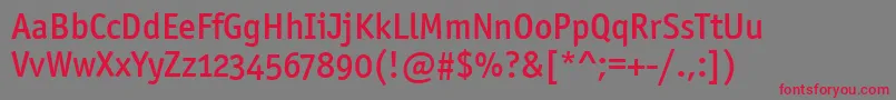 Officinasanmdositctt Font – Red Fonts on Gray Background