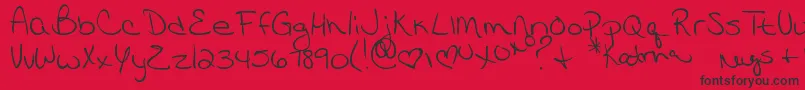 MtfKatrina Font – Black Fonts on Red Background