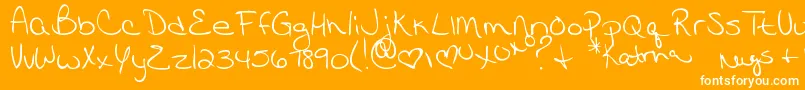 MtfKatrina Font – White Fonts on Orange Background