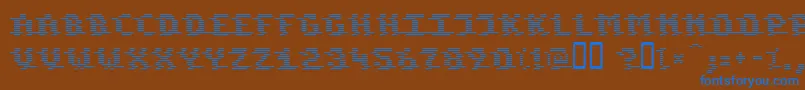 KomodoreDestroy Font – Blue Fonts on Brown Background