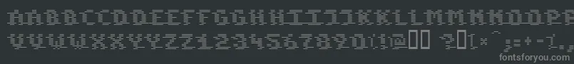 KomodoreDestroy Font – Gray Fonts on Black Background