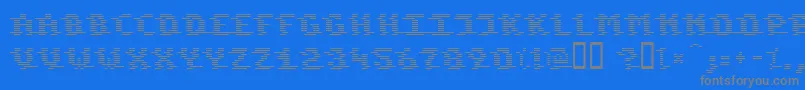 Шрифт KomodoreDestroy – серые шрифты на синем фоне
