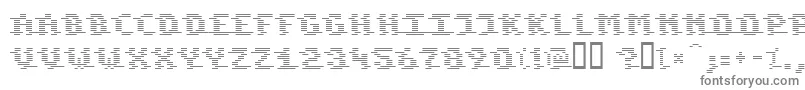 フォントKomodoreDestroy – 灰色のフォント