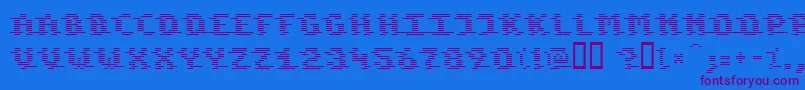 Подробнее о шрифте KomodoreDestroy Шрифт KomodoreDestroy – фиолетовые шрифты на синем фоне