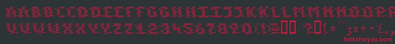 fuente KomodoreDestroy – Fuentes Rojas Sobre Fondo Negro