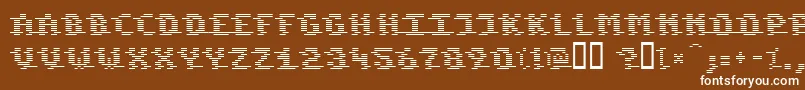 More about KomodoreDestroy Font KomodoreDestroy Font – White Fonts on Brown Background