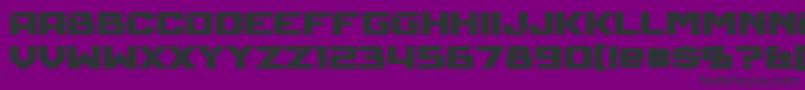 Czcionka MechfireBold – czarne czcionki na fioletowym tle