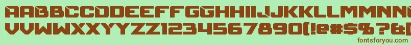 MechfireBold Font – Brown Fonts on Green Background