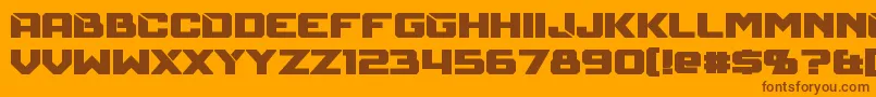 MechfireBold Font – Brown Fonts on Orange Background