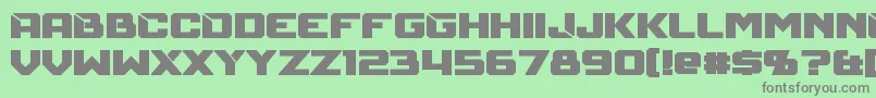 MechfireBold Font – Gray Fonts on Green Background
