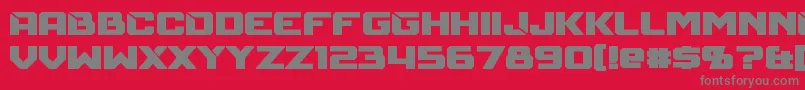 MechfireBold Font – Gray Fonts on Red Background