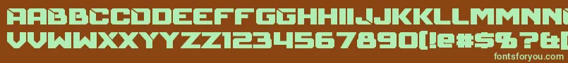 MechfireBold Font – Green Fonts on Brown Background