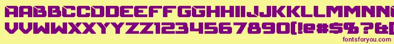 More about MechfireBold Font MechfireBold Font – Purple Fonts on Yellow Background