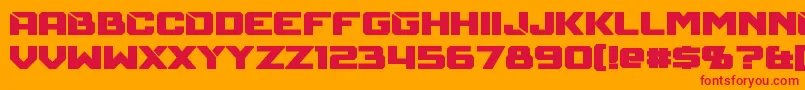 fuente MechfireBold – Fuentes Rojas Sobre Fondo Naranja