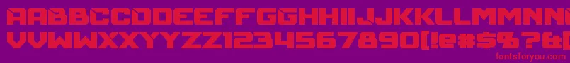 MechfireBold Font – Red Fonts on Purple Background