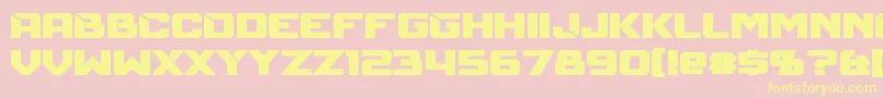 Saiba mais sobre a fonte MechfireBold Fonte MechfireBold – fontes amarelas em um fundo rosa