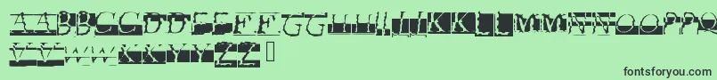 Glitch Font – Black Fonts on Green Background