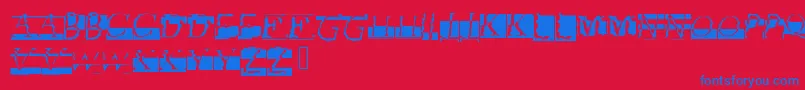 Шрифт Glitch – синие шрифты на красном фоне