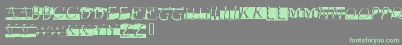 Glitch Font – Green Fonts on Gray Background