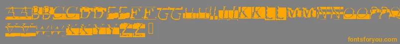 Glitch Font – Orange Fonts on Gray Background