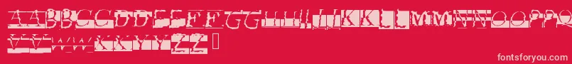 Glitch Font – Pink Fonts on Red Background