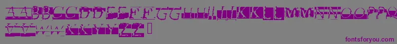 Glitch Font – Purple Fonts on Gray Background