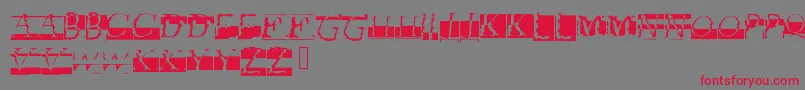 Glitch Font – Red Fonts on Gray Background