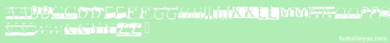 Glitch Font – White Fonts on Green Background