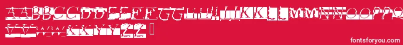 Glitch Font – White Fonts on Red Background