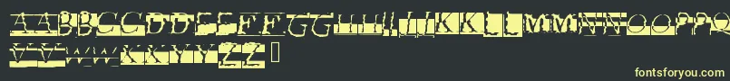 Glitch Font – Yellow Fonts on Black Background