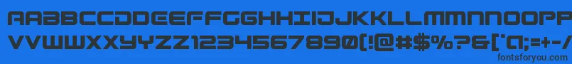 Шрифт Gunshipcond – чёрные шрифты на синем фоне